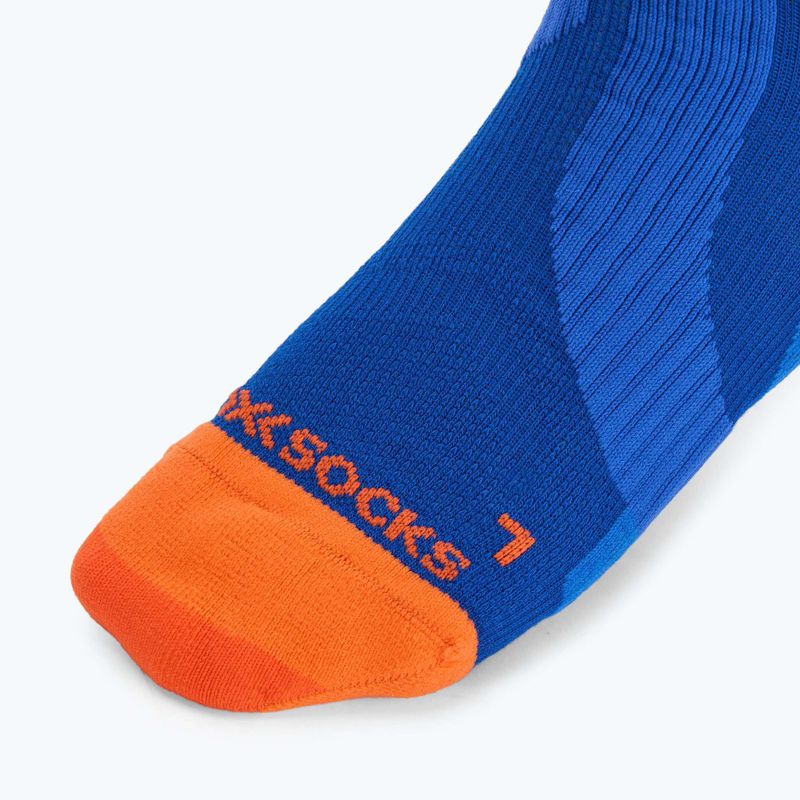 X-Socks Run Perform Warm Crew twyce blue/orange socks 3