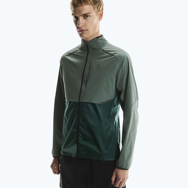 Men's On Weather spirulina/olive running jacket 4