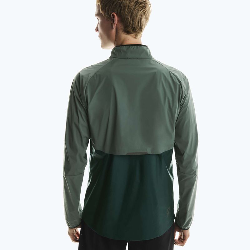 Men's On Weather spirulina/olive running jacket 5