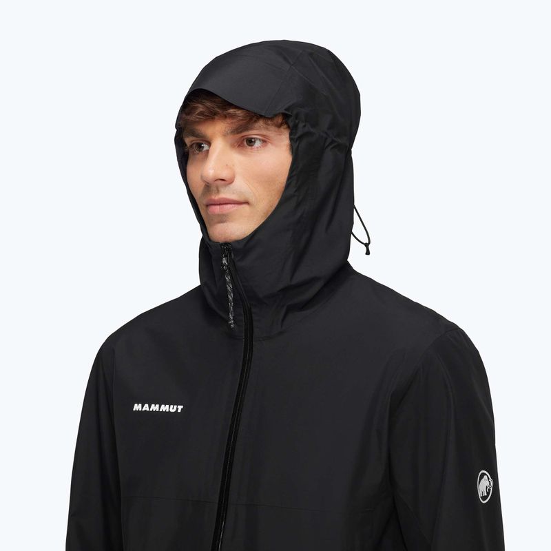 Men's rain jacket Mammut Treeline HS Hooded black 4