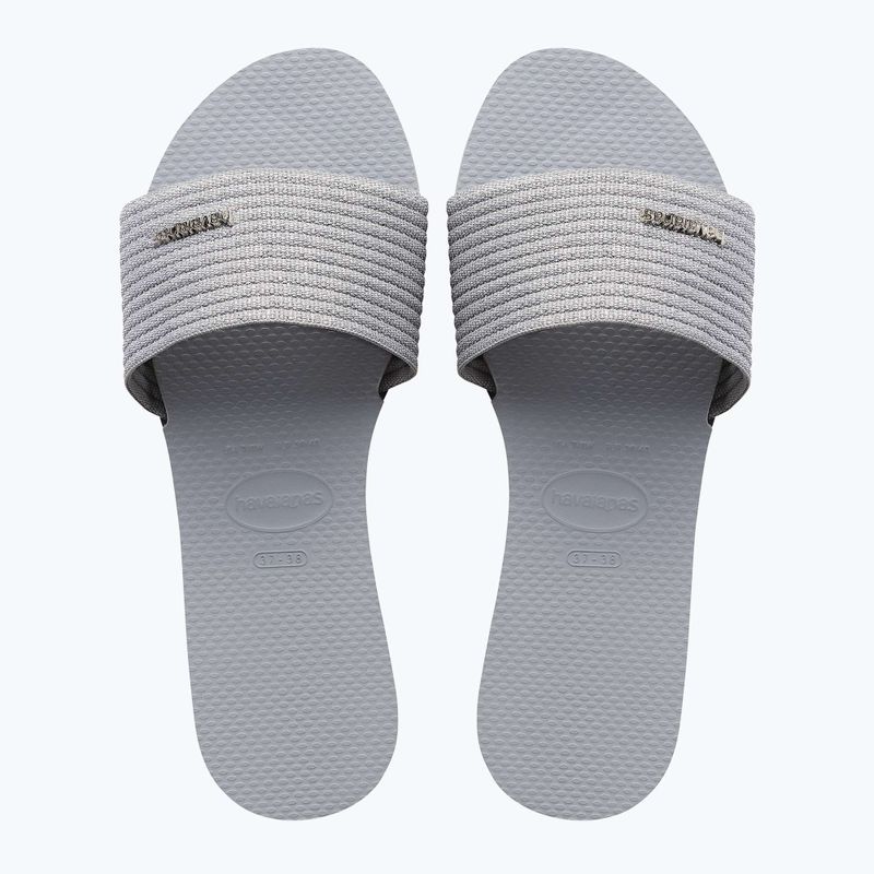Women's slides Havaianas You Malta Metallic ice grey 10
