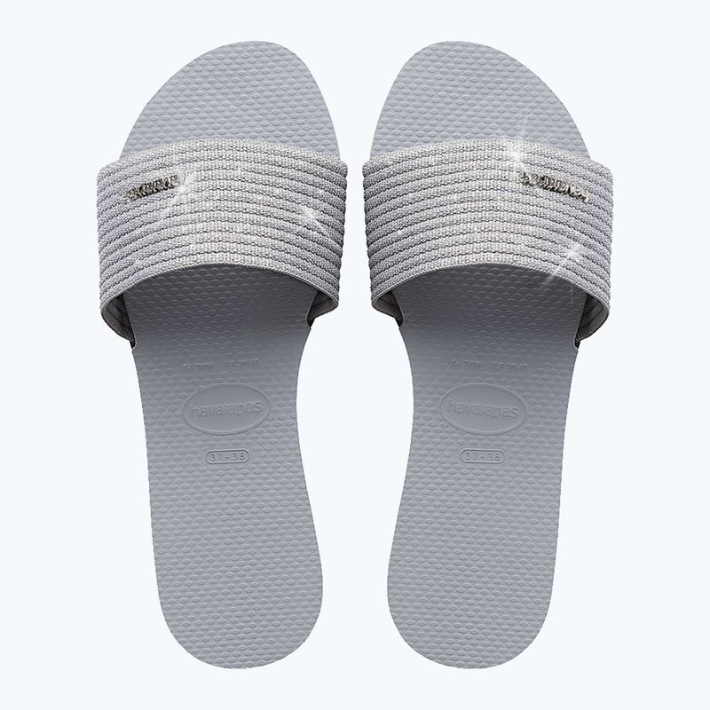 Women's slides Havaianas You Malta Metallic ice grey 11
