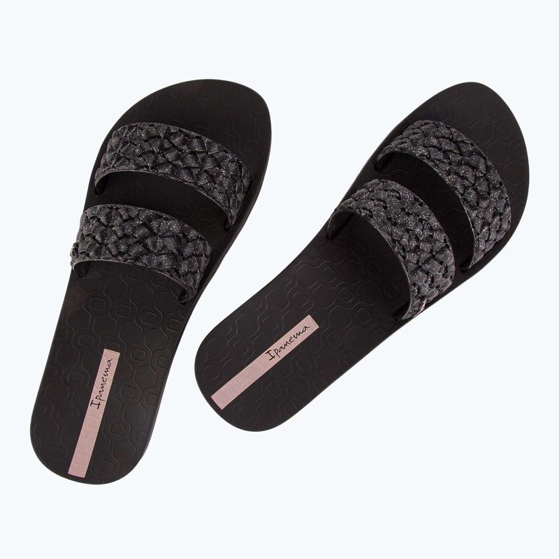 Ipanema women's flip-flops Renda II black/glitter black 10