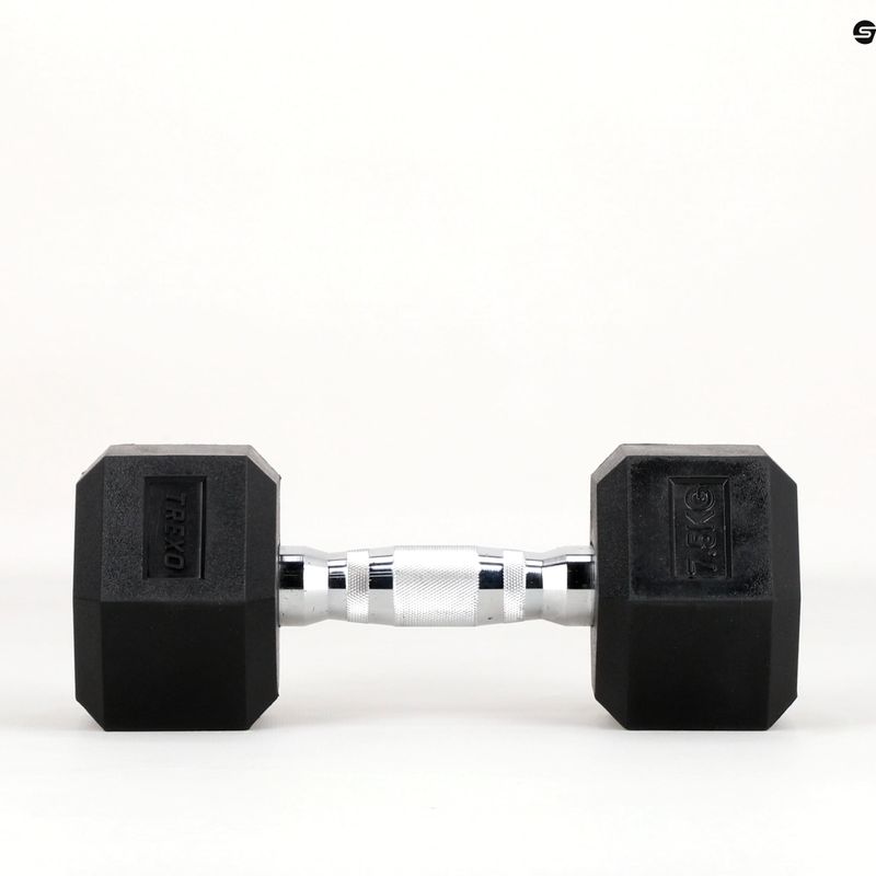 XTREXO Hex HXD75 rubberised dumbbell 7.5 kg 11