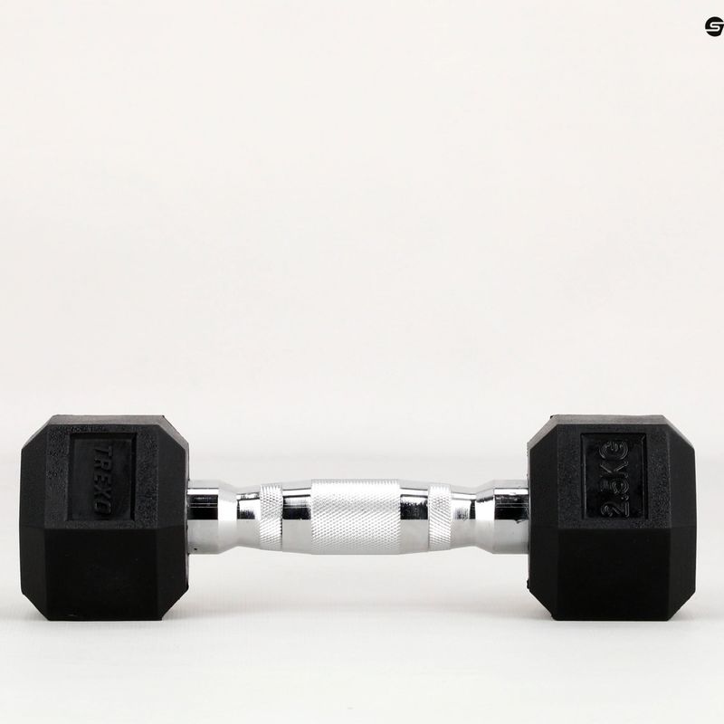 XTREXO Hex HXD25 rubberised dumbbell 2.5 kg 12