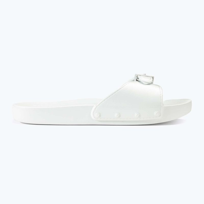 Women's Scholl Pescura Flat Aqua Eva off white slides 2