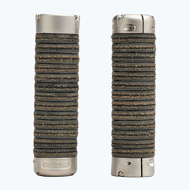 Brooks England Plump Leather handlebar grips black 4