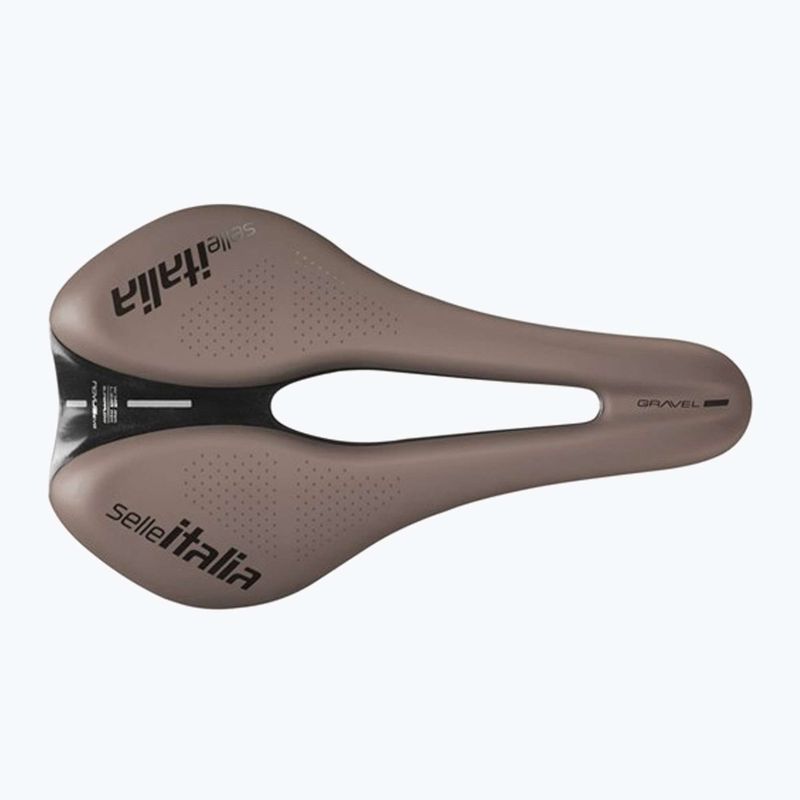 Bike saddle Selle Italia Novus Boost Evo Gravel TM, Superflow, Manganese Rail, Soft-Trek brown 3