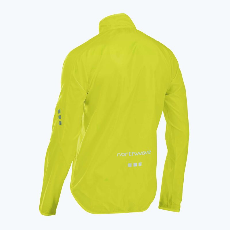 Men's Northwave bicycle jacket Vortex 2 yellow fluo 2