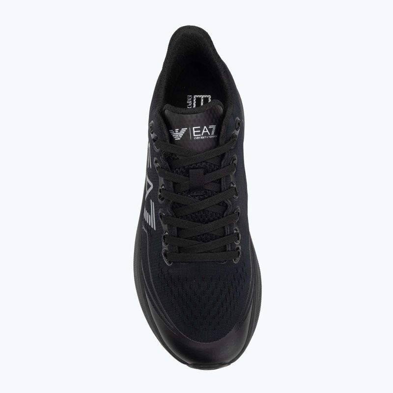 Shoes EA7 Emporio Armani Wave Cracking full black / silver 5
