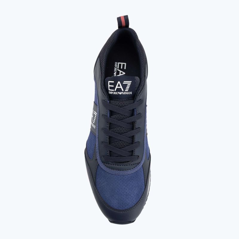 Shoes EA7 Emporio Armani Black & White Suede sky captain / deep cobal / mineral 5