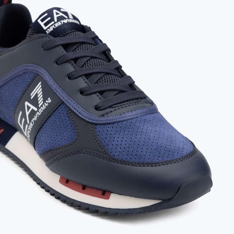 Shoes EA7 Emporio Armani Black & White Suede sky captain / deep cobal / mineral 7