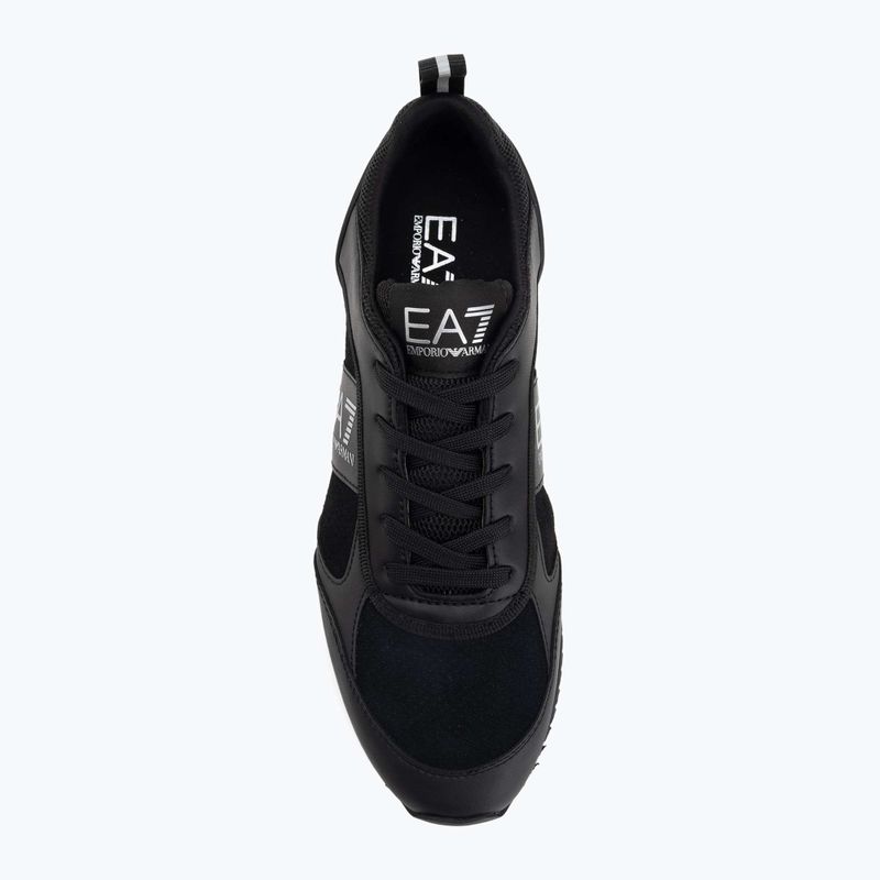 Shoes EA7 Emporio Armani Black & White Suede triple black micropunch 5