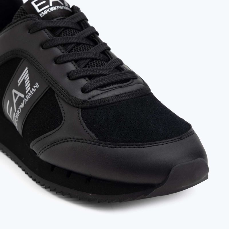 Shoes EA7 Emporio Armani Black & White Suede triple black micropunch 7