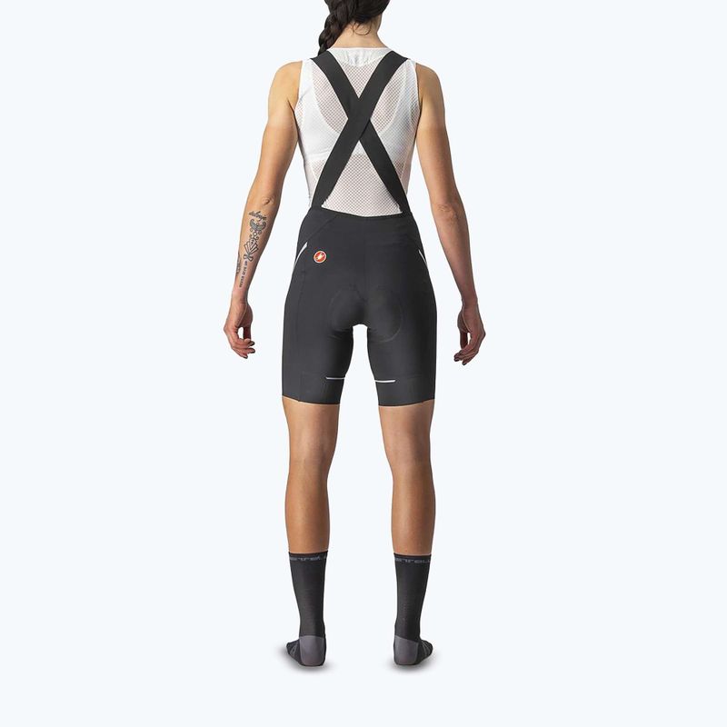 Women's cycling shorts Castelli Velocissima 3 black/ silver 2