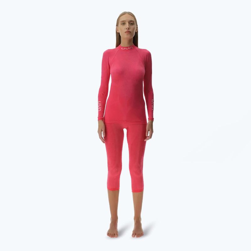 Women's thermal active sweatshirt UYN Elevation Biomorph LS Turtle Neck pink yarrow 2