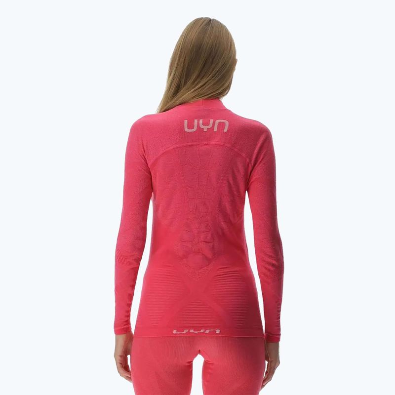 Women's thermal active sweatshirt UYN Elevation Biomorph LS Turtle Neck pink yarrow 3