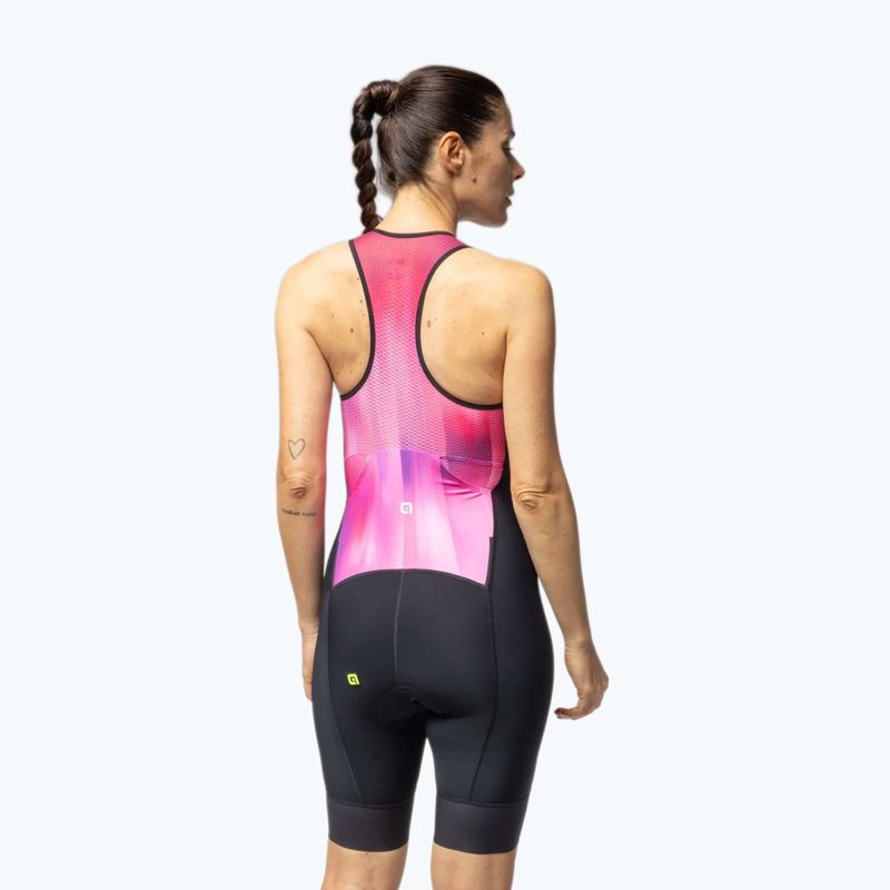 Women's triathlon suit Alé Crazy pink combo 3