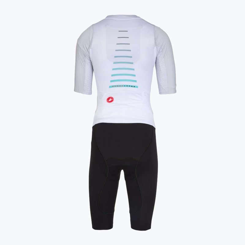 Women's cycling suit Castelli Free Sanremo 3 SS W white/black 2