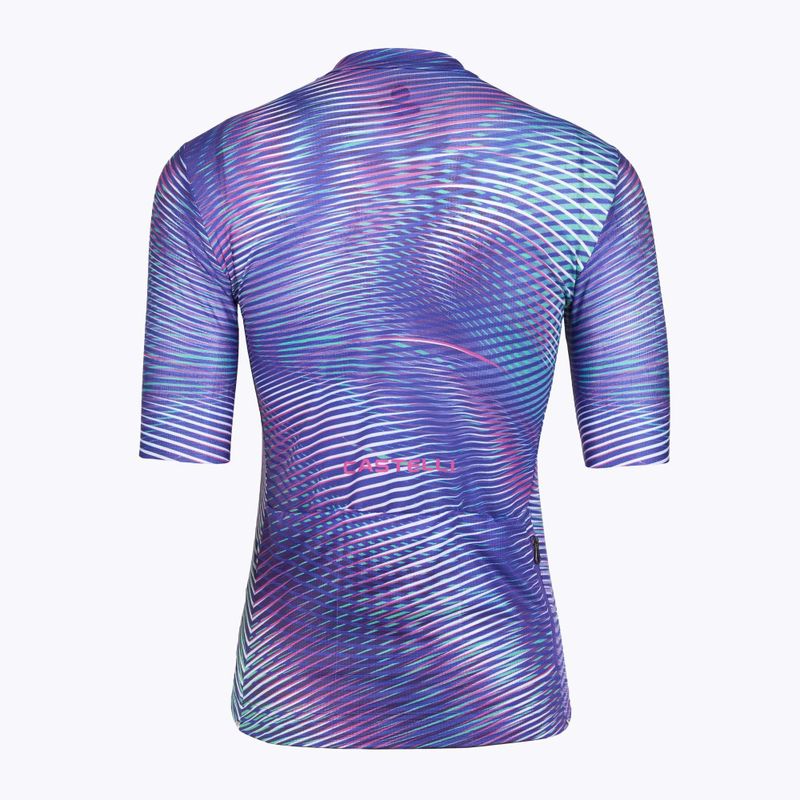 Women's cycling jersey Castelli Cosmic Vortex multicolor ultraviolet rose 2