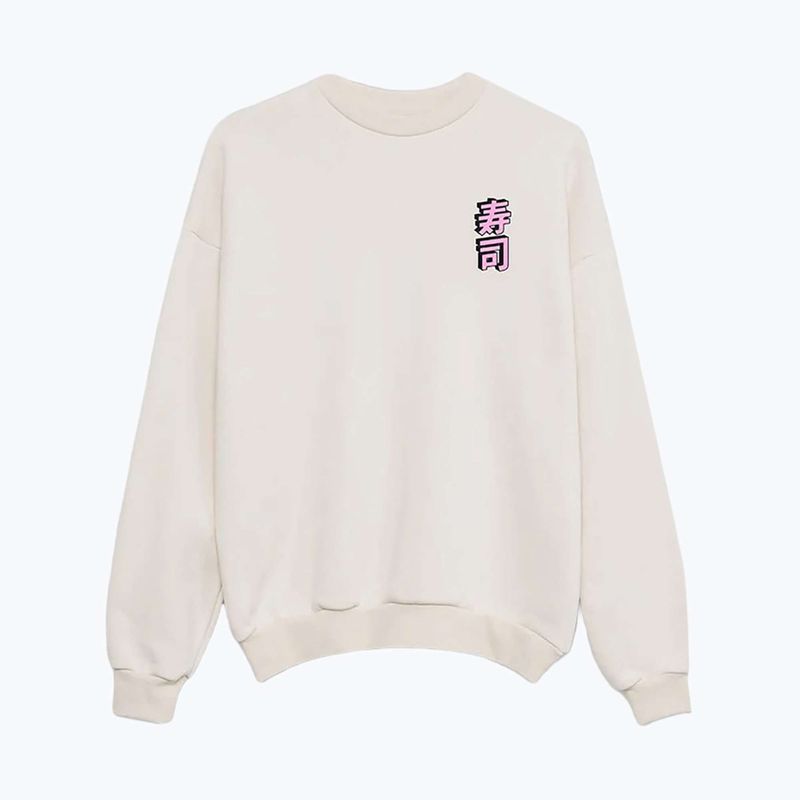 Men's sweatshirt Kaotiko Organic Sushi Time ivory 3