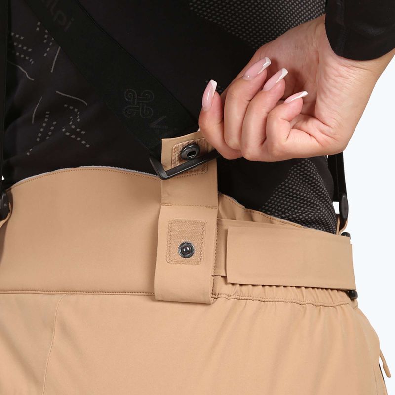 Women's ski trousers Kilpi Elare beige 5