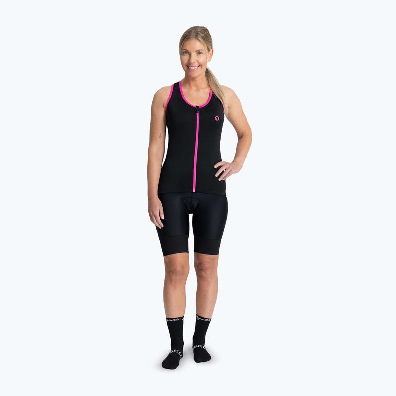 Women's cycling jersey Rogelli Abbey Tank Top W black / pink 2