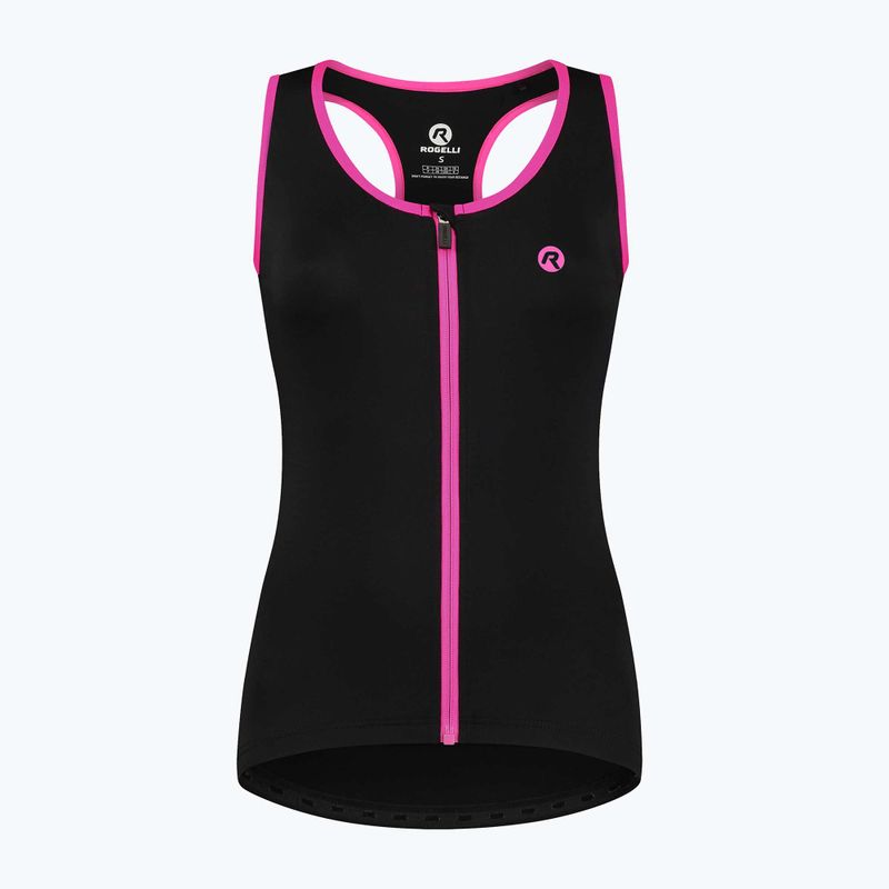 Women's cycling jersey Rogelli Abbey Tank Top W black / pink 4