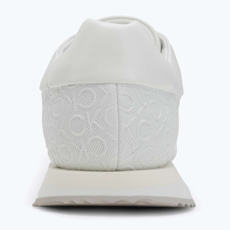 Calvin Klein Women's Shoes HW0HW02574 Runner Lace Up Mono Pu Triple Bright White 6