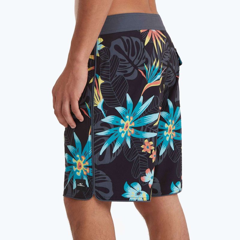 Men's O'Neill Hyperfreak Mysto Scallop 19'' black mysto scallop swim shorts 4
