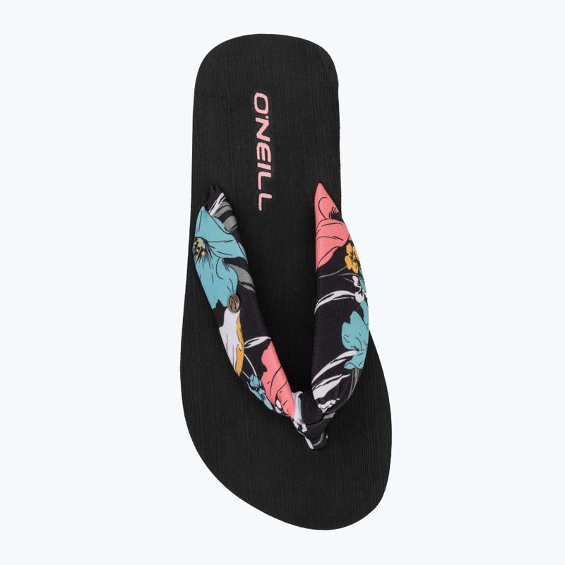 O'Neill Ditsy Sun black/blue bluemchen children's flip flops 5