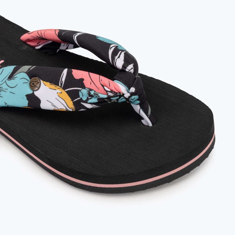O'Neill Ditsy Sun black/blue bluemchen children's flip flops 7