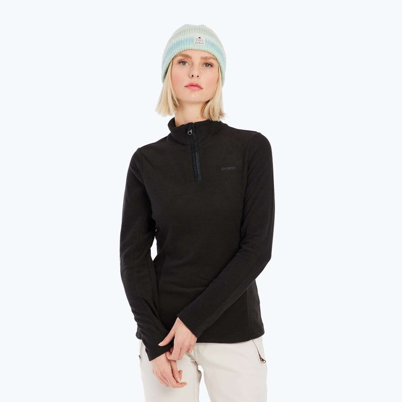 Women's sweatshirt Protest PRTRemutez 1/4 Zip Active true black 5