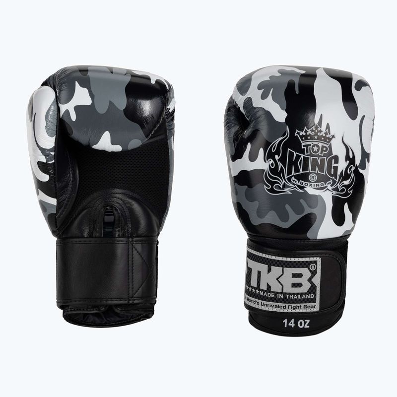 Top King Muay Thai Empower grey boxing gloves TKBGEM-03A-GY