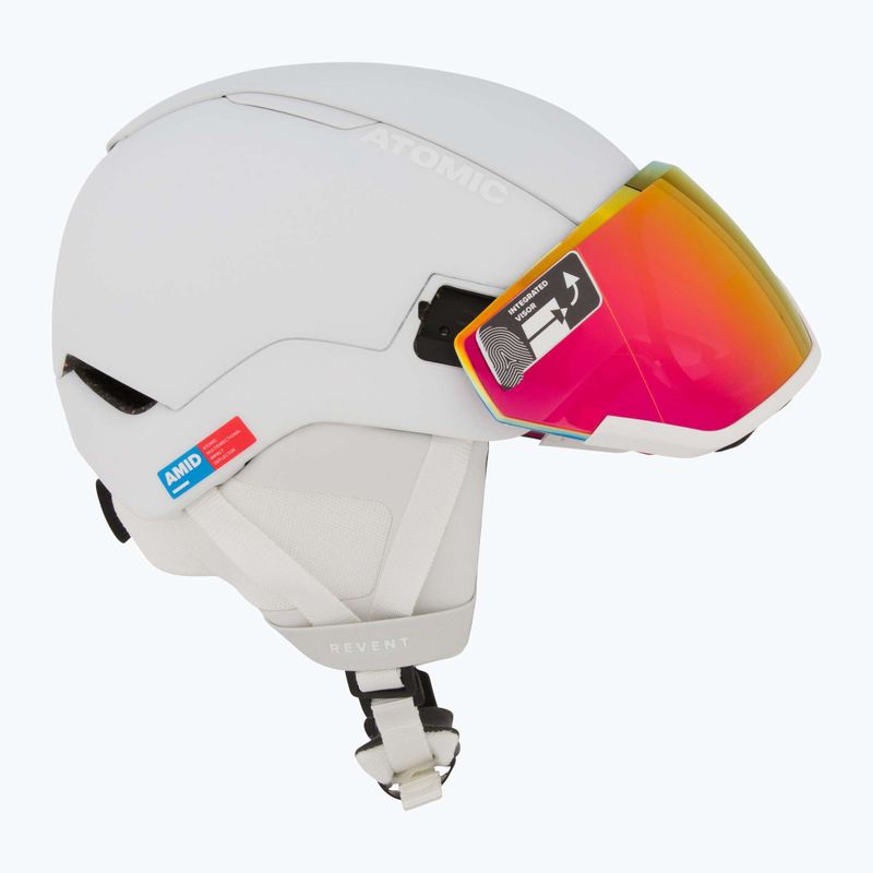 Atomic Revent GT Amid Visor HD ski helmet white heather/red hd 6