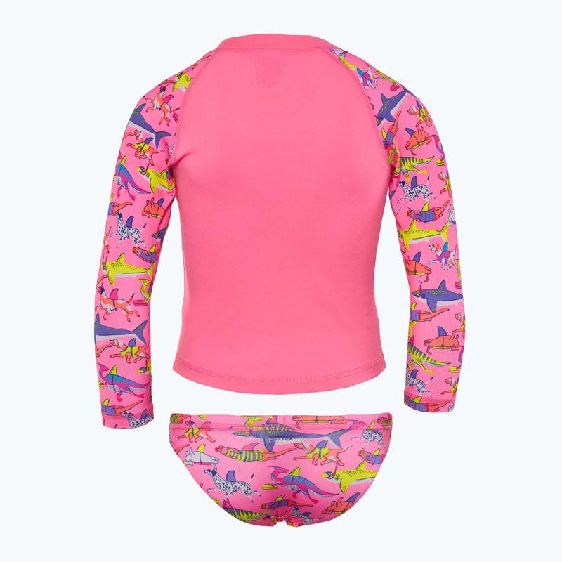 Longsleeve + child swimming briefs Funkita Zippy Rashie & Brief learner lane 2