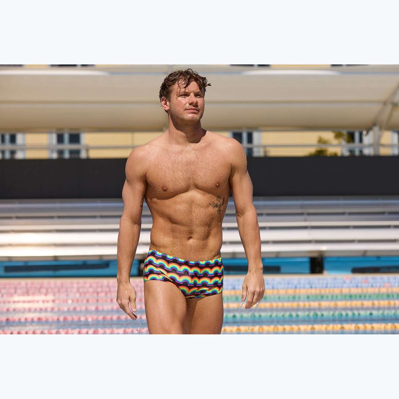 Men's swim boxers Funky Trunks Sidewinder Trunks rainbowie 7
