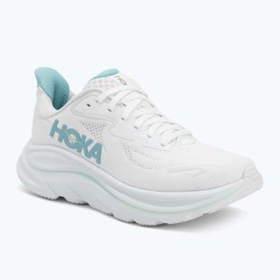 Women's running shoes HOKA Clifton 10 white/cielo blue