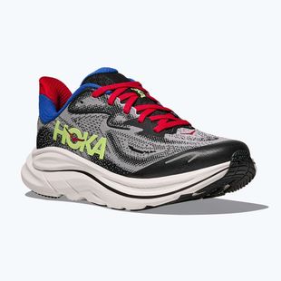 Children's running shoes HOKA Clifton 10 foggy grey/black