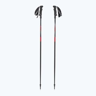 Ski poles LEKI Hot Shot anodized black/eloxal gray/eloxal red