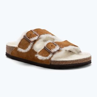 BIRKENSTOCK Arizona Shearling SL Regular mink flip-flops