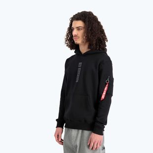 Men's Alpha Industries Puff Print Hoodie black