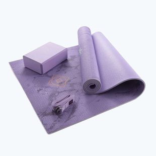 Yoga kit Myga Chakra Yoga Set mat + block + strap purple