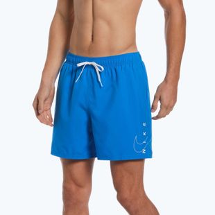 Men's Nike Swoosh Break 5" Volley swim shorts blue NESSC601-458