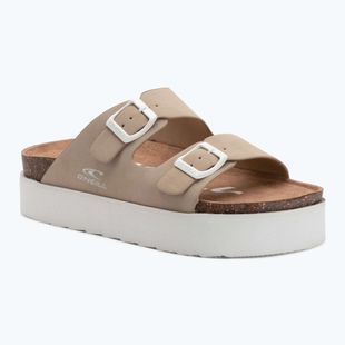 Women's O'Neill Sandy Platform Slider Low tan flip-flops