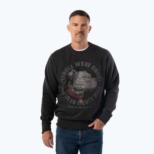 Men's sweatshirt Pitbull Strenght & Respect Crewneck washed dark graphite