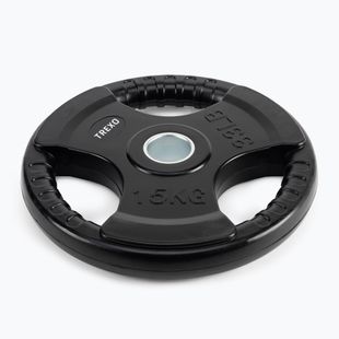 XTREXO black rubberised cast iron weight RW15 15 kg