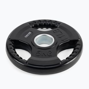 XTREXO black rubberised cast iron weight RW5 5 kg