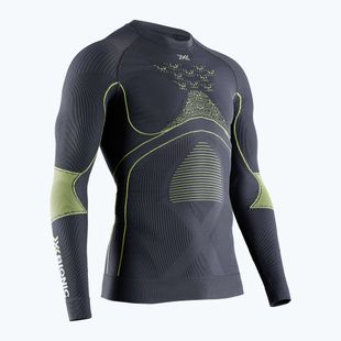 Men's thermal active sweatshirt X-Bionic Energy Accumulator 4.0 charcoal/yellow
