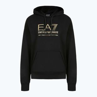 Men's sweatshirt EA7 Emporio Armani Train Visibility Hoodie black / gold